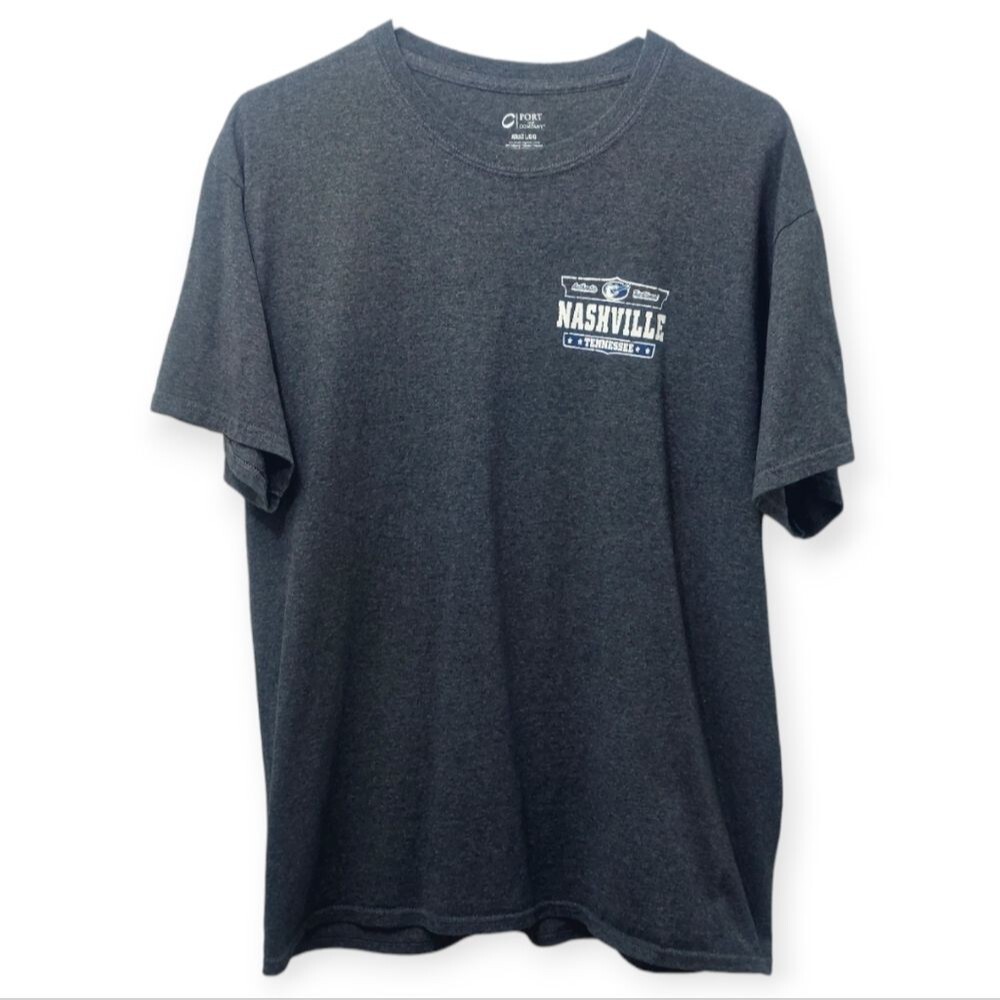 Nashville Tennesee Gray Tee Shirt Top Adult Large Short Sleeve